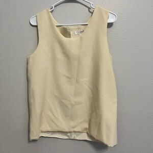 VTG Cassidy Sleeveless Butter yellow 100% wool top made in USA Coastal Grandma